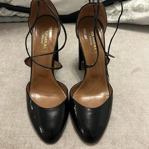 Aquazzura Mary Jane block heel pumps 38